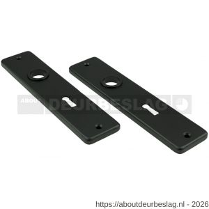 Ami 180/41 RH kortschild aluminium rondhoek sleutelgat SLG 56 zwart RAL 9005 structuur finish - R10900579 - afbeelding 1