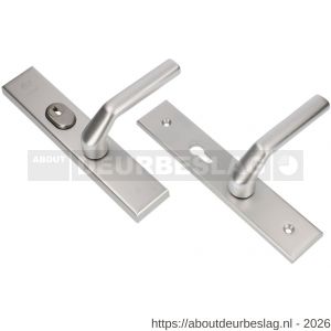 Ami VHB 251/15-379 KT senioren veiligheids Rotaveer kruk-kruk langschildgarnituur SKG*** kerntrekbeveiliging omkeer VHB deurkruk 379 Rota 251/50/15 kerntrek KT 72 omkeer profielcilinder PC 72 omkeer F1 deurdikte 38-42 mm - R10901242 - afbeelding 1