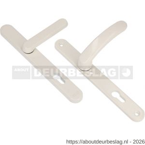 Ami VHB 257/32/2-373 veiligheids Rotaveer kruk-kruk smalschildgarnituur SKG** ovaal VHB deurkruk 373 vastdraaibaar 257/32/2 profielcilinder PC 92 wit RAL 9010 en deurkruk 378 Rota 257/32/2 profielcilinder PC 92 deurdikte 53-57 - R10901756 - afbeelding 1