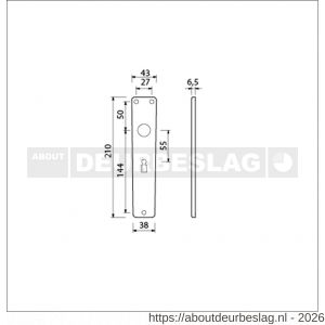 Ami 218/3 RH langschild aluminium rondhoek bontebaard BB 55 F2 - R10900657 - afbeelding 2