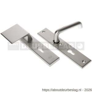 Ami VHB 251/50-90/80 veiligheidsvoordeur-duwerlangschildgarnituur SKG*** VHB 251/50 profielcilinder PC 72 deurduwer 90/80 links F1 profielcilinder PC 72 en deurkruk 356 deurdikte 53-57 mm - R10900976 - afbeelding 1