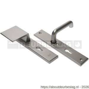 Ami VHB 251/50-90/80 veiligheidsvoordeur-duwerlangschildgarnituur SKG*** VHB 251/50 profielcilinder PC 55 deurduwer 90/80 links F1 profielcilinder PC 55 en deurkruk 356 deurdikte 38-42 mm - R10900966 - afbeelding 1