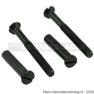 Ami deurbeslag patentbout compleet met huls zwart RAL 9005 structuur M4x38 mm set 2 stuks - R10901772 - afbeelding 1