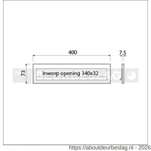 Ami DL 400 briefplaat met veer aluminium 400 mm F1 deurdikte 38-42 mm - R10900049 - afbeelding 2