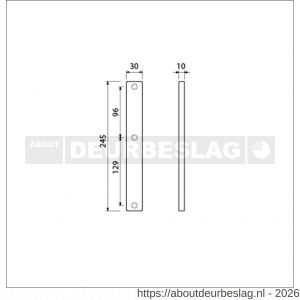 Ami 245/30 smalschild aluminium geheel blind R5,5 F1 - R10900778 - afbeelding 2