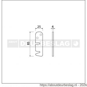 Ami sluithaak dubbel staal verzinkt 4 mm - R10901677 - afbeelding 2