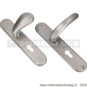 Ami VHB 250/50/1-173-378 veiligheids Rotaveer knop-kruk langschildgarnituur SKG*** ovaal VHB Varo knop 173 250/50/1 buiten en binnen profielcilinder PC 72 en deurkruk 378 Rota Irox deurdikte 38-42 mm - R10901291 - afbeelding 1