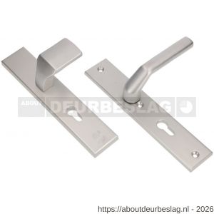 Ami VHB 251/50-144 veiligheidsvoordeur-knoplangschildgarnituur SKG*** VHB 251/50 profielcilinder PC 92 knop Varo 144 F1 profielcilinder PC 92 en deurkruk 379 Rota deurdikte 38-42 mm - R10901064 - afbeelding 1