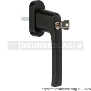 Ami VHB 822 draai-kiep raamgreep aluminium SKG** 7x32 mm compleet zwart RAL 9005 structuur ovaal - R10901711 - afbeelding 1