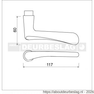 Ami 336 deurkruk gatdeel aluminium links M6 F2 - R10900295 - afbeelding 2
