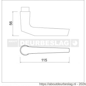 Ami 354 deurkruk gatdeel aluminium M6 F2 - R10900298 - afbeelding 2