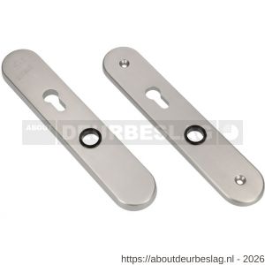 Ami VHB 250/50/1 senioren veiligheidslangschild SKG** Archi Design ovaal omkeer VHB 250/50/1 buiten en binnen profielcilinder PC 72 omkeer Irox deurdikte 38-42 mm - R10901383 - afbeelding 1