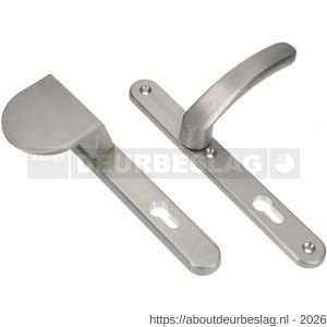 Ami VHB 257/32/2-90/83-378 veiligheids Rotaveer duwer-kruk smalschildgarnituur SKG** Archi Design ovaal VHB 257/32/2 deurduwer 90/83 profielcilinder PC 72 links en deurkruk 378 Rota Irox deurdikte 53-57 mm - R10900843 - afbeelding 1