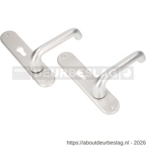 Ami LS 200/1/7-386 kruk-kruk garnituur deurkruk 386 Rota langschild 200/1/7 profielcilinder PC 72 omkeer F1 deurdikte 38-42 mm - R10900130 - afbeelding 1