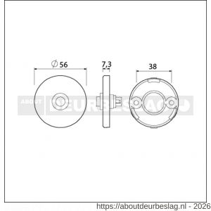 Ami Klik beldrukker aluminium rond zwart - R10900012 - afbeelding 2