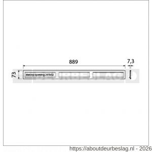 Ami DL postkast briefplaat met veer aluminium 3 delig 889 mm F1 3x 265 mm inworp 32x265 mm - R10900059 - afbeelding 2