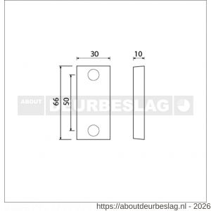 Ami 65/30 smalrozet aluminium gegoten blind R6.5 hartafstand 50 mm F1 - R10900489 - afbeelding 2