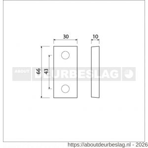 Ami 65/30 smalrozet aluminium gegoten blind R6.5 hartafstand 43 mm F1 - R10900488 - afbeelding 2