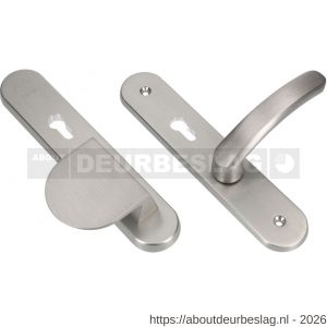 Ami VHB 250/50/1-90/83-378 senioren veiligheids Rotaveer duwer-kruk langschildgarnituur SKG** Archi Design ovaal omkeer VHB 250/50/1 profielcilinder PC 72 omkeer deurduwer 90/83 links en deurkruk 378 Rota Irox deurdikte 38-42 mm - R10900813 - afbeelding 1