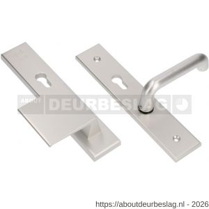 Ami VHB 251/50-90/80 senioren veiligheidsvoordeur-duwerlangschildgarnituur SKG** omkeer VHB 251/50 profielcilinder PC 72 omkeer deurduwer 90/80 rechts F1 en profielcilinder PC 72 omkeer deurkruk 356 deurdikte 53-57 mm - R10900834 - afbeelding 1