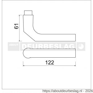 Ami 369 deurkruk gatdeel aluminium M6 F1 - R10900307 - afbeelding 2