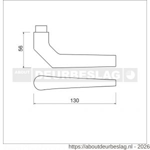 Ami 357 deurkruk gatdeel aluminium M6 F1 - R10900301 - afbeelding 2