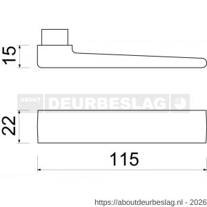 Ami 353 deurkruk stiftdeel aluminium deurdikte 38-42 mm F1 - R10900316 - afbeelding 2