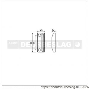 Ami sluitplaat vlak Zamac - R10901686 - afbeelding 2