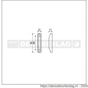 Ami sluitplaat smal Zamac - R10901684 - afbeelding 2