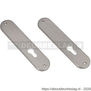 Ami 200/1/7 langschild aluminium Archi Design zonder krukgat profielcilinder PC 55 Irox - R10900700 - afbeelding 1