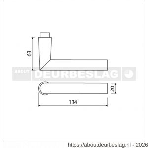Ami 374 deurkruk gatdeel aluminium M6 F1 - R10900309 - afbeelding 2
