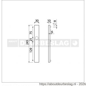 Ami 245/30 smalschild aluminium blind M5 F1 - R10900769 - afbeelding 2