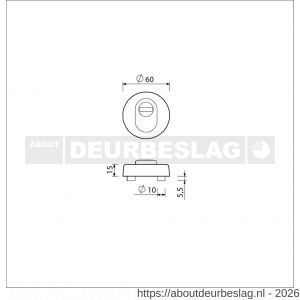 Ami VHB rond rozet KT veiligheidsrozet SKG*** buitenrozet rond 15 mm KT F1 - R10901553 - afbeelding 2