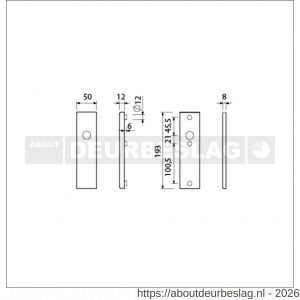 Ami VHB 193/50 veiligheidskortschild SKG*** VHB 193/50 buiten en binnen blind F1 deurdikte 38-42 mm - R10901342 - afbeelding 2