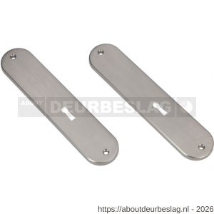 Ami 200/1/7 langschild aluminium Archi Design zonder krukgat sleutelgat SLG 56 Irox - R10900699 - afbeelding 1