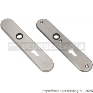 Ami VHB 250/50/1 veiligheidslangschild SKG*** Archi Design ovaal VHB 250/50/1 buiten en binnen profielcilinder PC 55 Irox deurdikte 38-42 mm - R10901390 - afbeelding 1