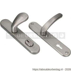 Ami VHB 250/15-173-378 KT veiligheids Rotaveer kruk-kruk langschildgarnituur SKG*** kerntrekbeveiliging ovaal VHB 173/378 Rota 250/15 buiten kerntrek KT 72 en binnen profielcilinder PC 72 Irox deurdikte 38-42 mm Archi Design - R10901308 - afbeelding 1