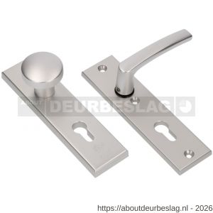 Ami VHB 193/50-169/50 veiligheidsvoordeur-knopkortschildgarnituur SKG*** VHB 193/50 knop 169/50 buiten en binnen profielcilinder PC 55 en deurkruk 332 F1 deurdikte 38-42 mm - R10901036 - afbeelding 1