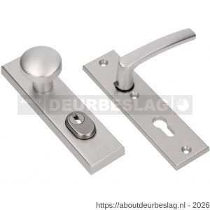 Ami VHB 193/15-169/50 KT veiligheidsvoordeur-knopkortschildgarnituur SKG*** kerntrekbeveiliging VHB 193/15 knop 169/50 buiten kerntrek KT 55 en binnen profielcilinder PC 55 deurkruk 332 F1 deurdikte 38-42 mm - R10901283 - afbeelding 1