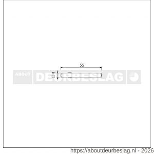 Ami toilet- en badkamersluiting WC stift vierkant 5x55 mm - R10900221 - afbeelding 1