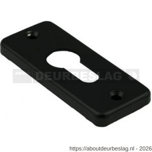 Ami 4 RH cilinderrozet aluminium rechthoek sleutelgat SLG zwart - R10900461 - afbeelding 1