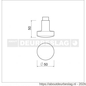 Ami 169/50 knopkruk gatdeel aluminium M6 F1 - R10900425 - afbeelding 2