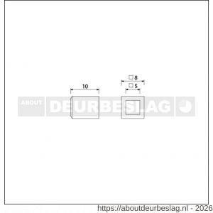Ami deurbeslag verloopbus nylon 5/8 mm set 5 stuks - R10900228 - afbeelding 2