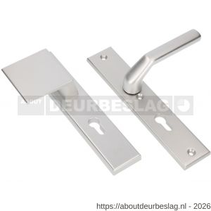 Ami VHB 251/50-90/80-379 veiligheidsvoordeur duwer-kruk Rotaveer langschildgarnituur SKG*** VHB 251/50 profielcilinder PC 72 deurduwer 90/80 links F1 en deurkruk 379 Rota 251/50 profielcilinder PC 72 deurdikte 38-42 mm - R10901017 - afbeelding 1