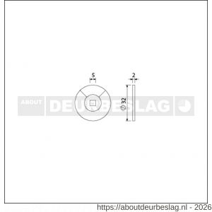Ami deurbeslag indicatieplaatje kunststof rood-wit 5 mm vlak stiftontsluiting 1/4 rood set 5 stuks - R10900218 - afbeelding 2