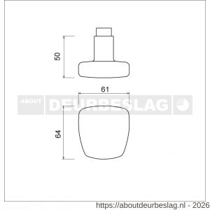 Ami 165/75 knopkruk gatdeel aluminium M6 F1 - R10900423 - afbeelding 2