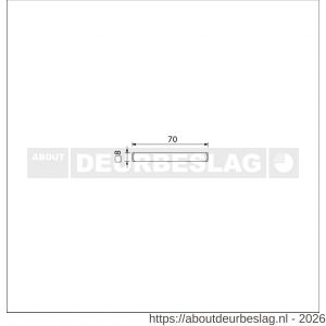 Ami deurkruk stift vierkant vol 8x70 mm - R10900152 - afbeelding 2