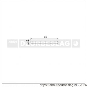 Ami deurkruk stift vierkant vol 8x95 mm - R10900156 - afbeelding 2