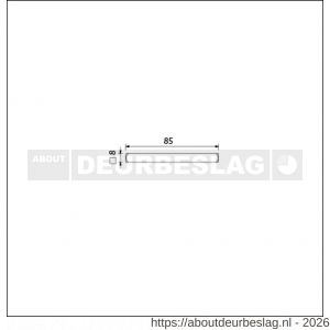 Ami deurbeslag vierkant vol stift 8x85 mm - R10901729 - afbeelding 2