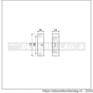 Ami instelbare sluitkast Zamac - R10901681 - afbeelding 2